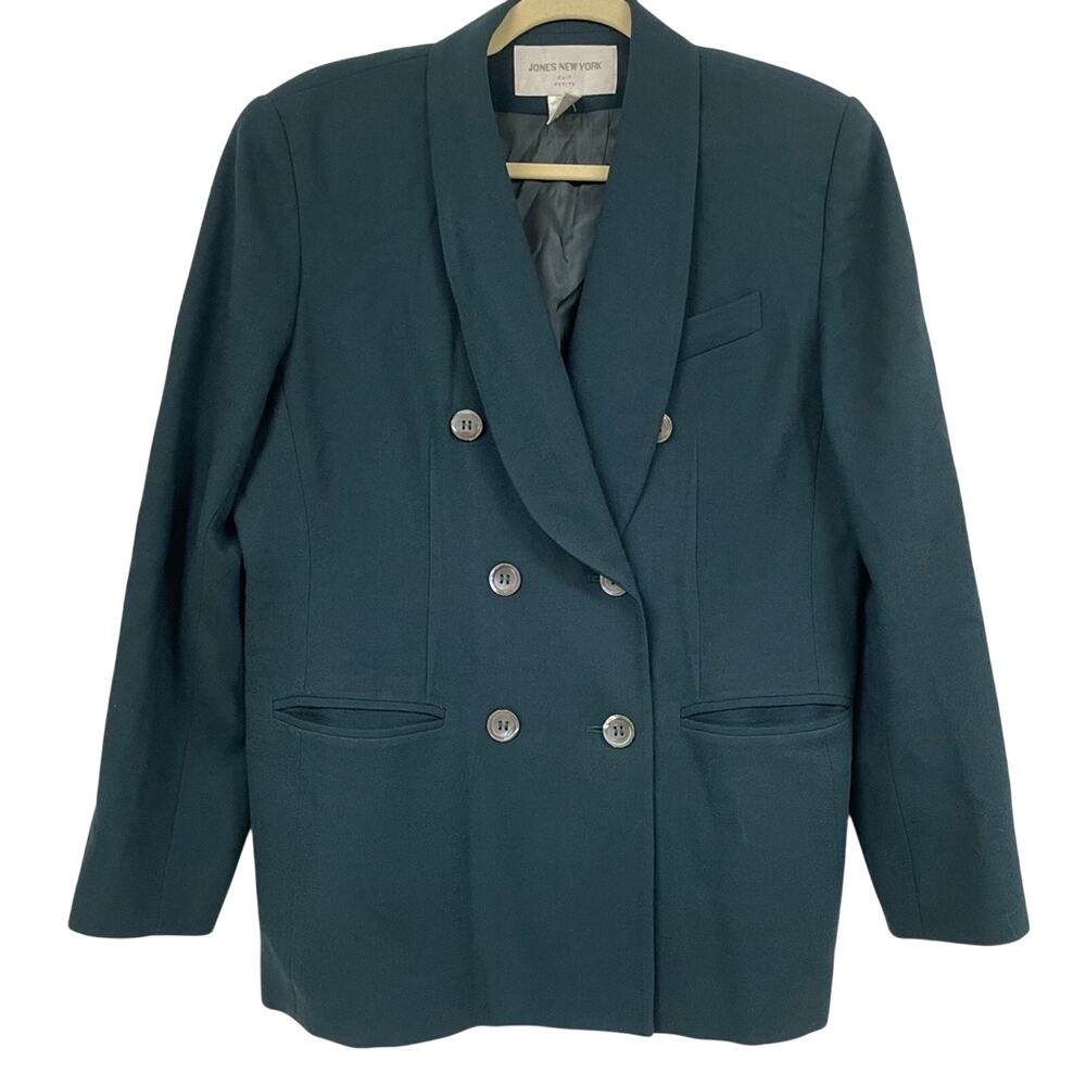 Vintage Jones New York Green Oversized Boyfriend Fit Blazer Jacket 12P